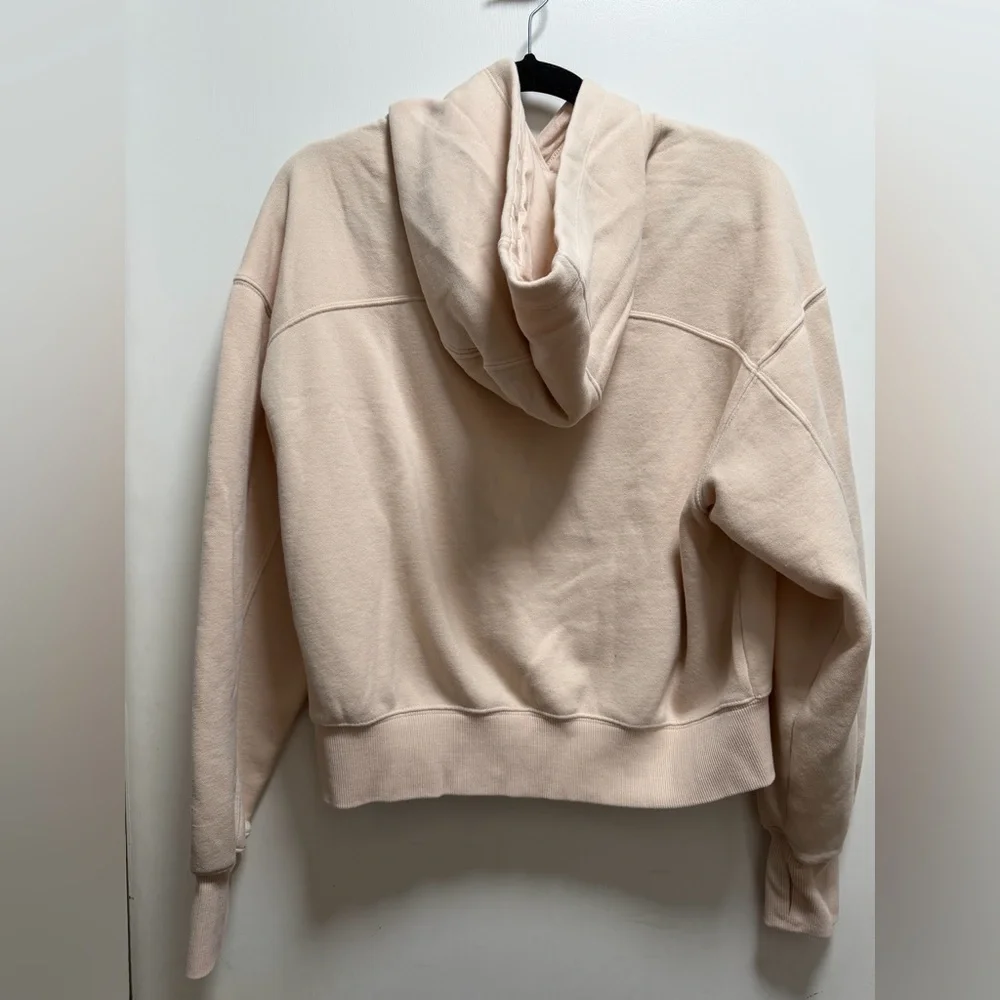 Offline By Aerie Hoodie Cropped Cream Sz XS OFFLINE Spell Out Beach Vacay Summer - Picture 4 of 7